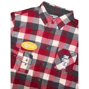 Morgan Wallen Shirt Men's XL Red Flannel One Thing At A Time Tour Merch NEW